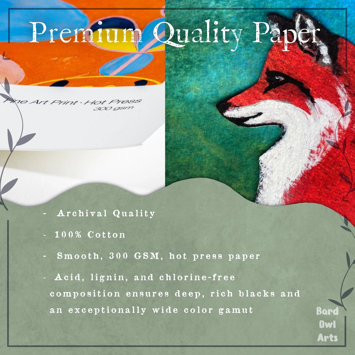 Woodland Coyote Giclee Print: Woodland Nursery Art, Hand Made Design, Oak Frame Option