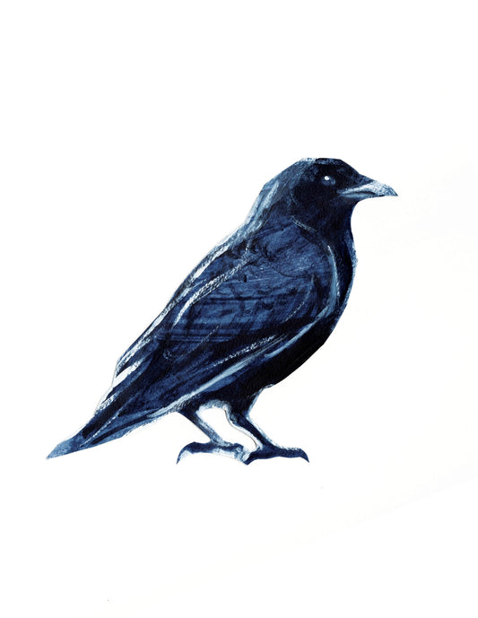 Intelligent Crow Giclee Print, Framed or Unframed