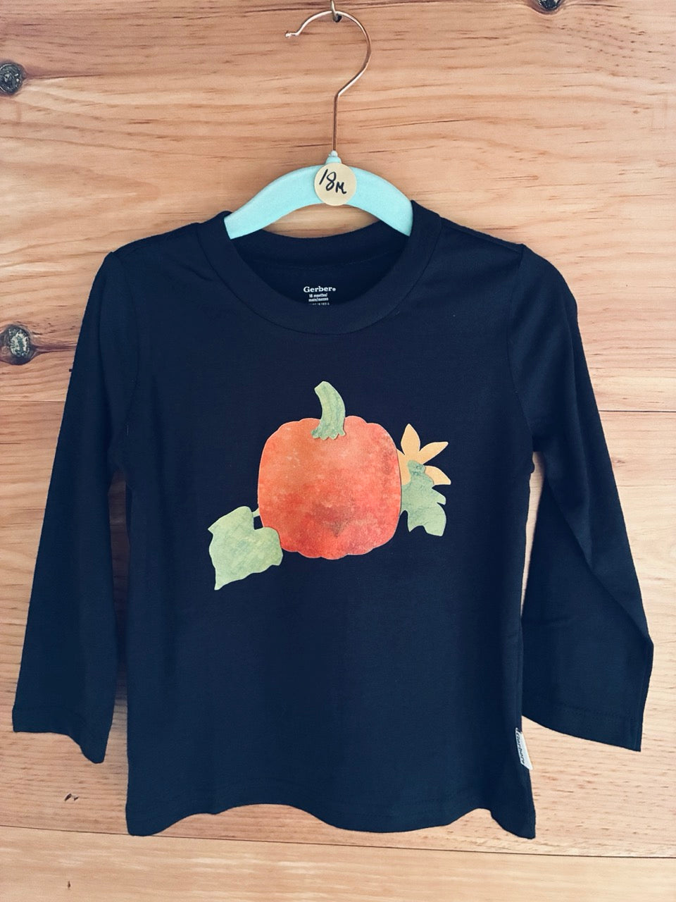 glow in the dark pumpkin tee- 18 months