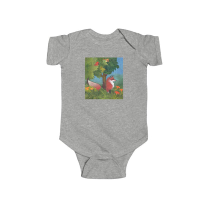 Woodland Fox Baby Bodysuit — Forest Wildlife Illustration Infant Onesie