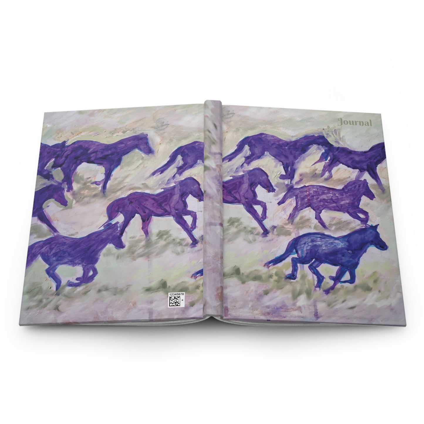 Equine Sunlit Fields Hardcover Journal — Horse Art Notebook for Riders & Nature Lovers