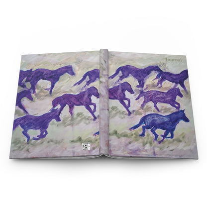 Equine Sunlit Fields Hardcover Journal — Horse Art Notebook for Riders & Nature Lovers
