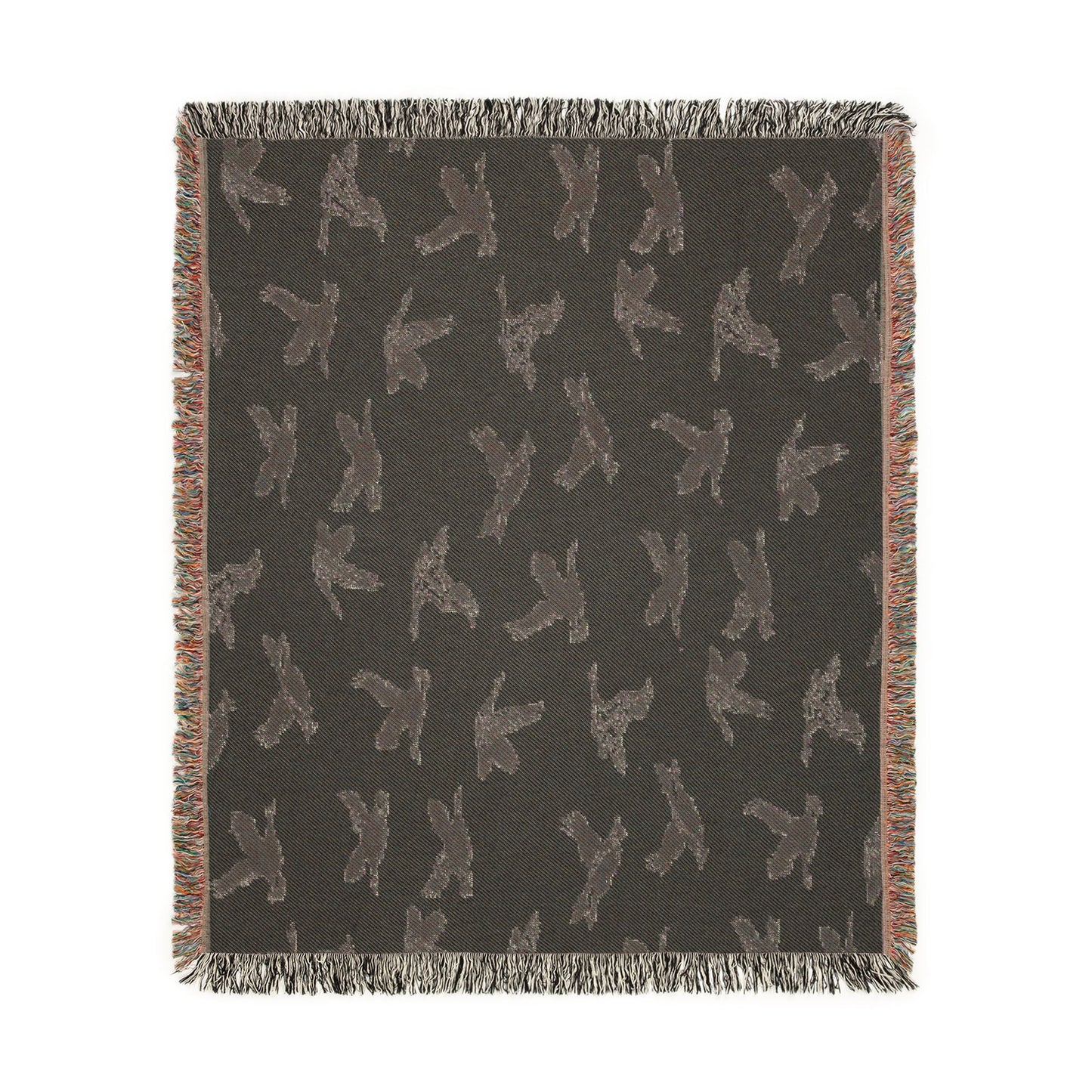 Flying Geese Woven Blanket — 'Canadian Geese Flying North' Cabin Throw