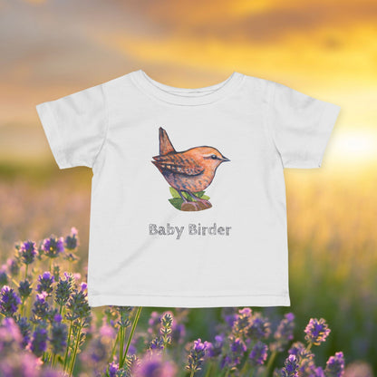 Woodland Wren Infant Tee | Custom Text on Cute Bird Shirt