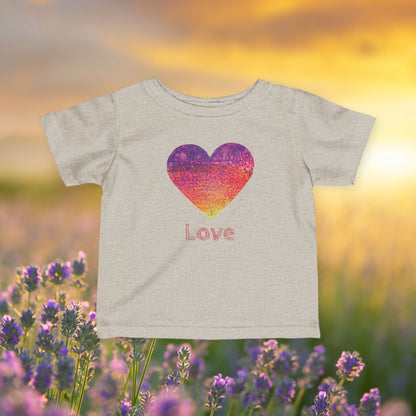 Big Heart Infant Tee | Customize Text: Baby Short Sleeve Shirt