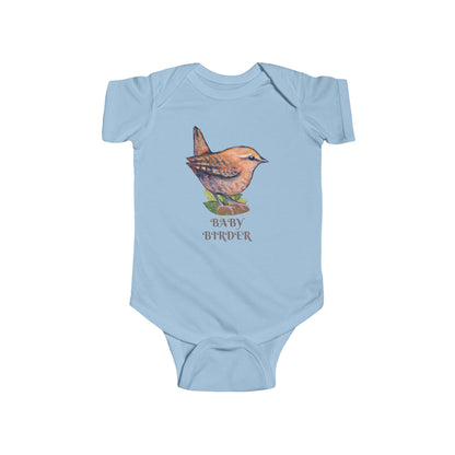 Baby Birder Bodysuit | Wren Illustration, Birdwatching Infant Bodysuit