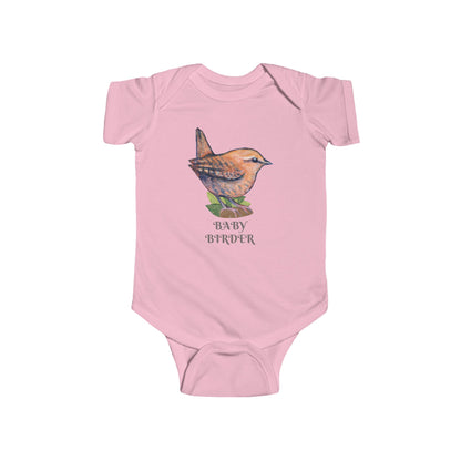 Baby Birder Bodysuit | Wren Illustration, Birdwatching Infant Bodysuit