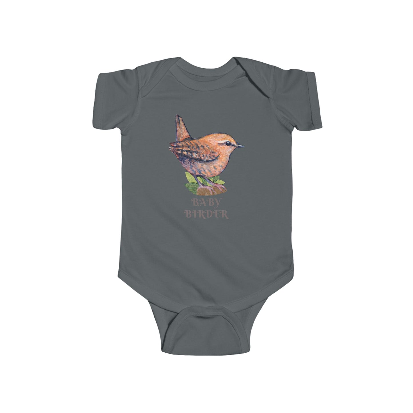 Baby Birder Bodysuit | Wren Illustration, Birdwatching Infant Bodysuit