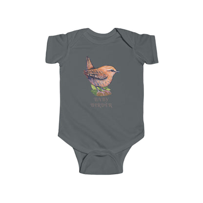 Baby Birder Bodysuit | Wren Illustration, Birdwatching Infant Bodysuit
