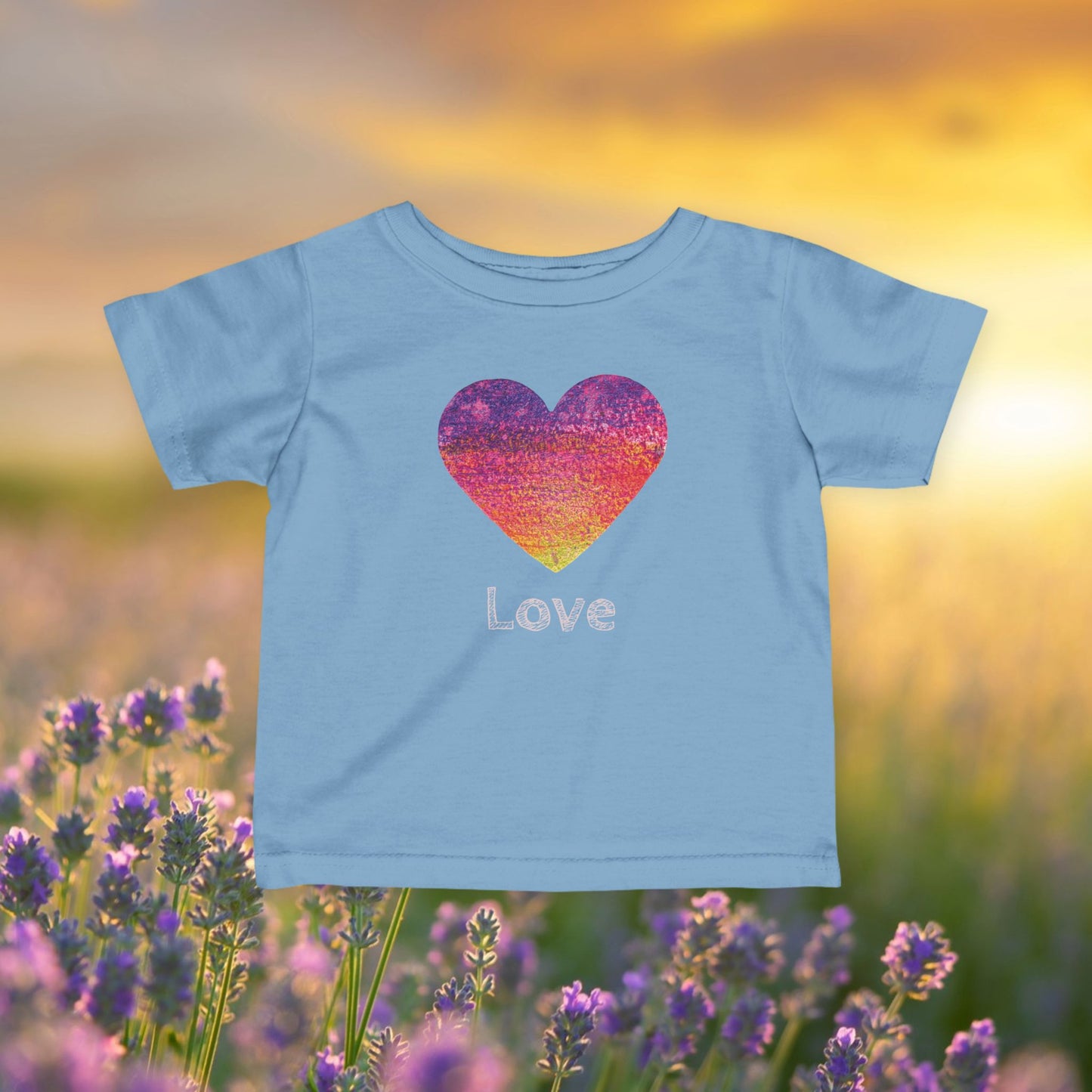Big Heart Infant Tee | Customize Text: Baby Short Sleeve Shirt