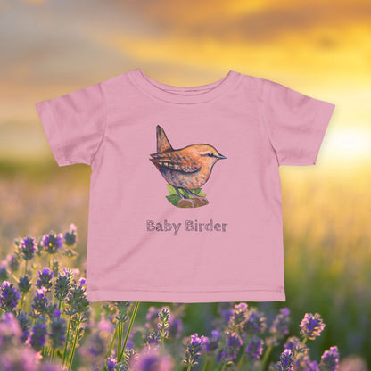 Woodland Wren Infant Tee | Custom Text on Cute Bird Shirt