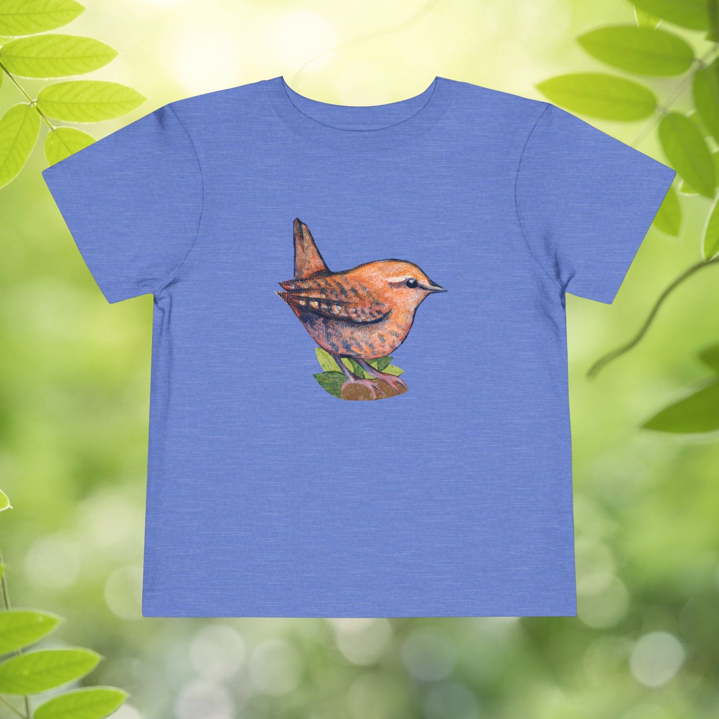 Wren Toddler Tee — Kids Birdwatcher T-Shirt | Local Wildlife Art