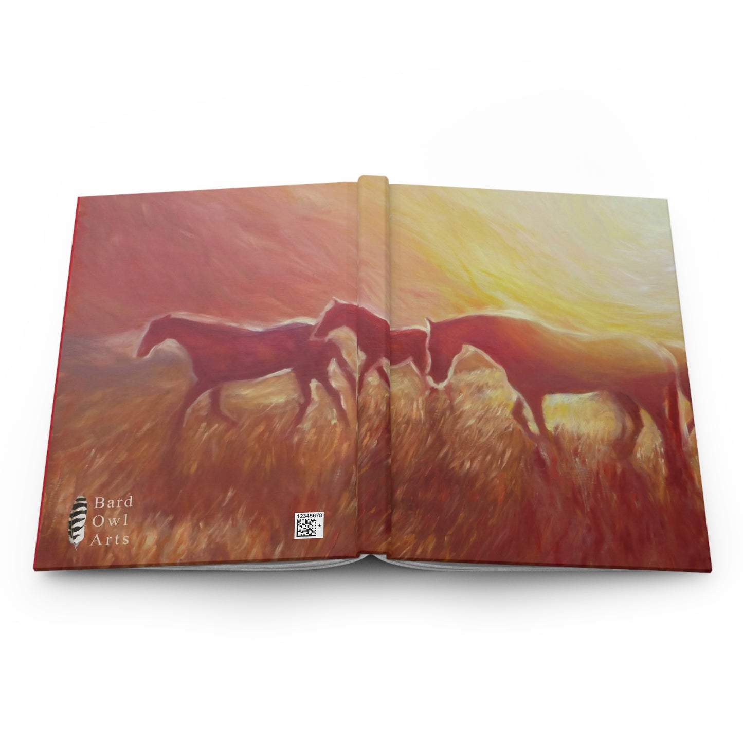 Wild Horses at Sunset Hardcover Journal — Matte Sunset Equestrian Notebook