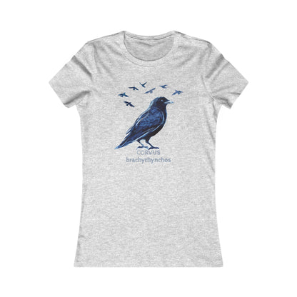 Crow Illustration tee | Birder Graphic Tee, Personalizable Text