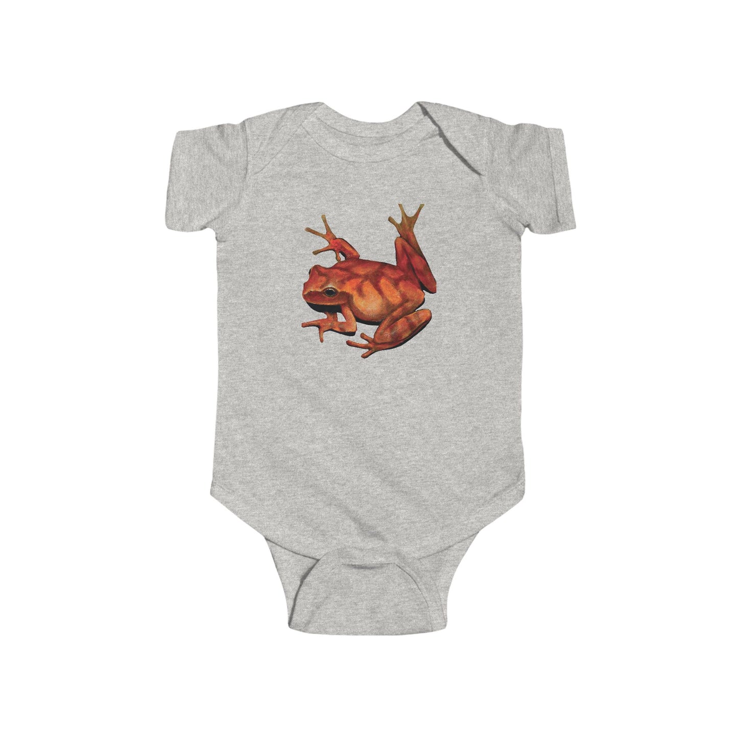 Spring Peeper Illustration on Infant Bodysuit | Frog Personalized Baby Onesie