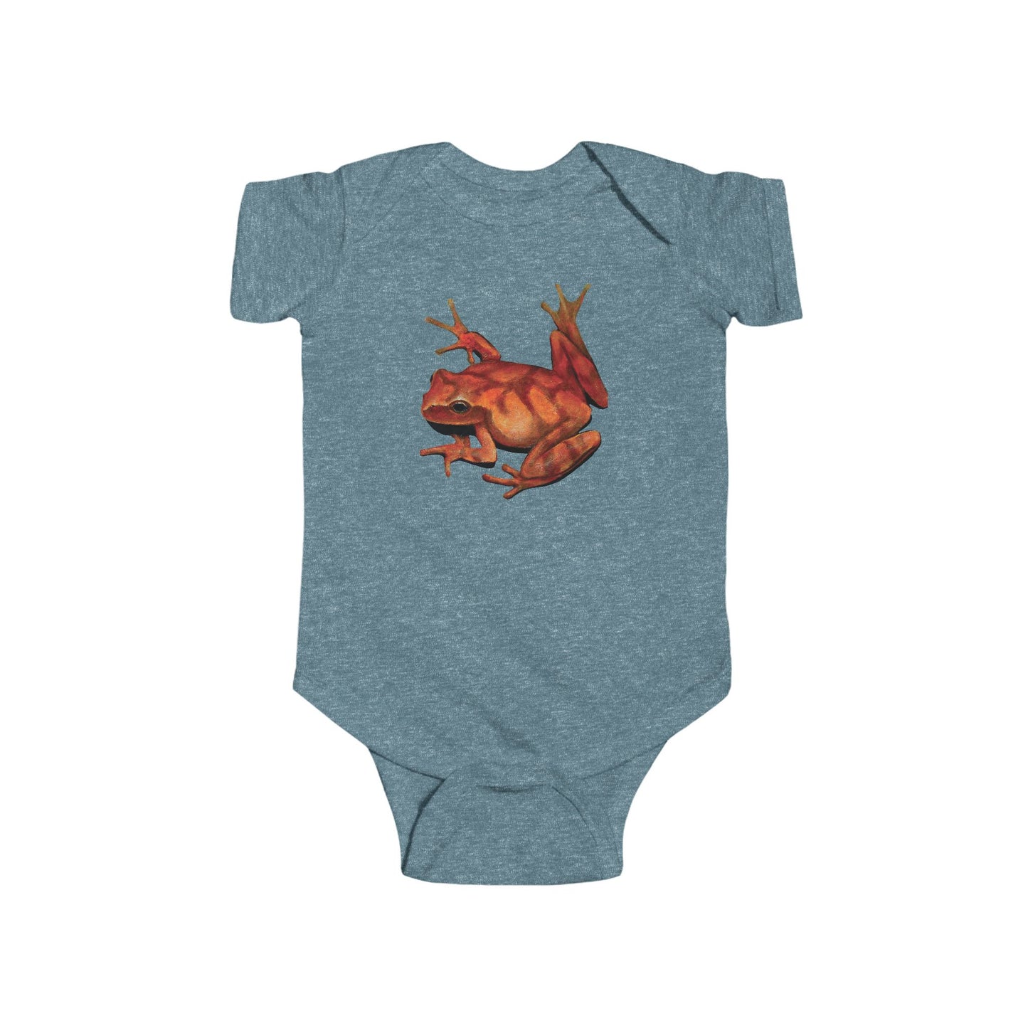 Spring Peeper Illustration on Infant Bodysuit | Frog Personalized Baby Onesie