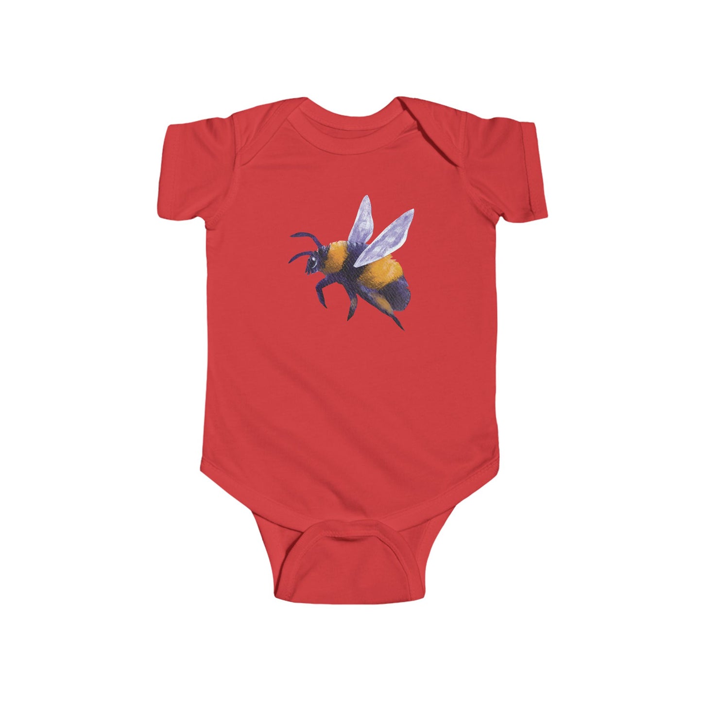 Bee Illustration Infant Bodysuit | Personalized Bumblebee Baby Onesie