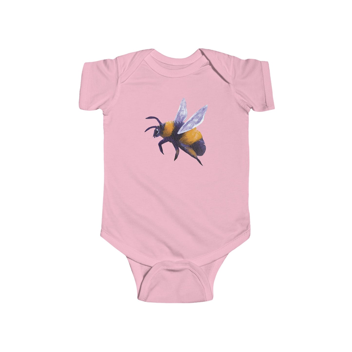 Bee Illustration Infant Bodysuit | Personalized Bumblebee Baby Onesie
