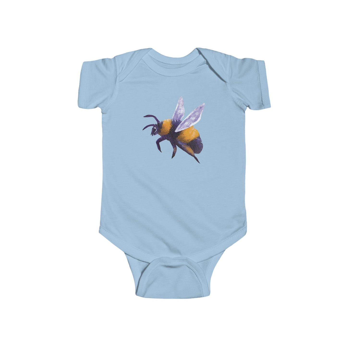 Bee Illustration Infant Bodysuit | Personalized Bumblebee Baby Onesie