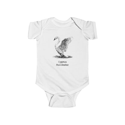 Trumpeter Swan Illustration Infant Bodysuit