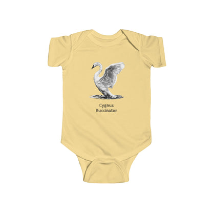 Trumpeter Swan Illustration Infant Bodysuit