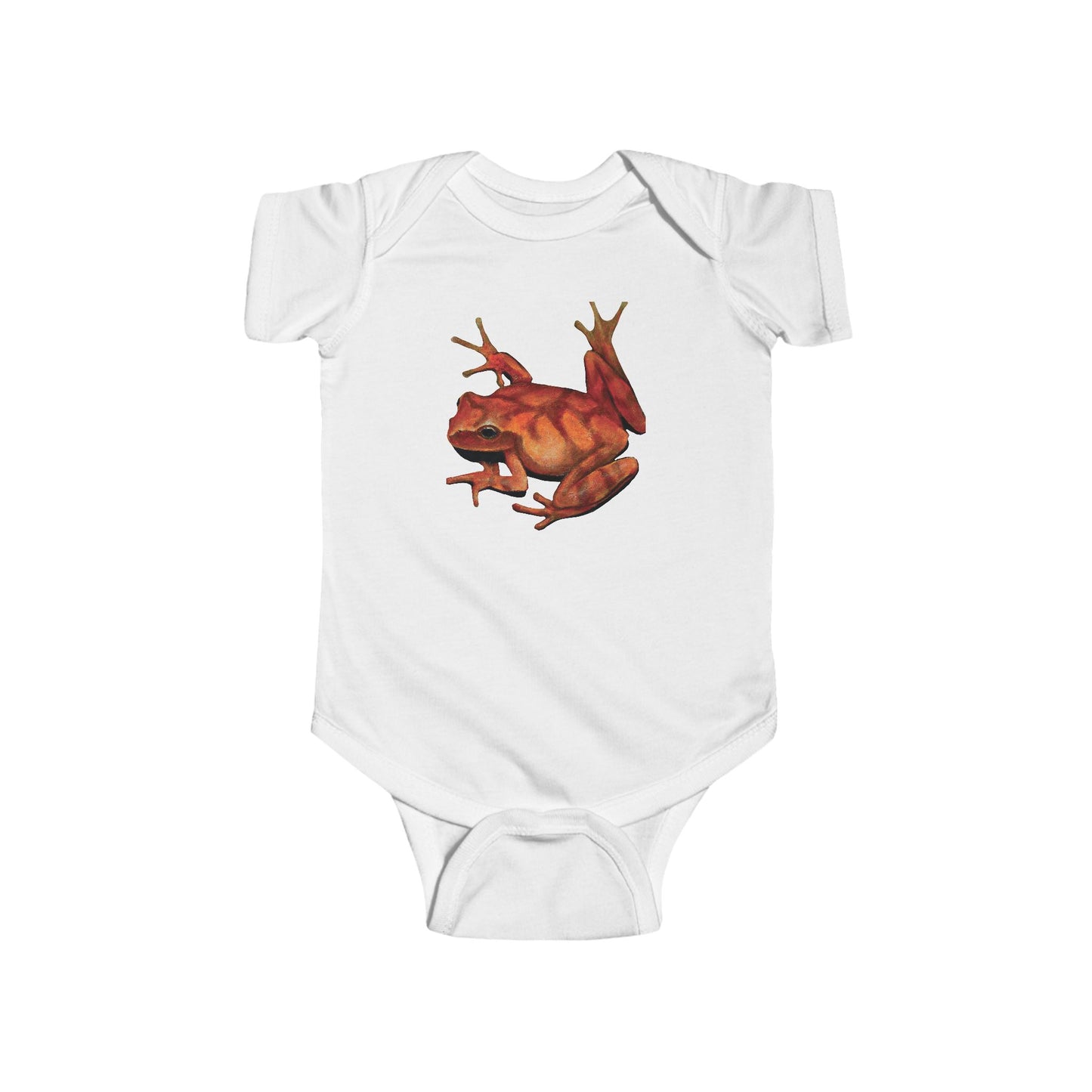 Spring Peeper Illustration on Infant Bodysuit | Frog Personalized Baby Onesie