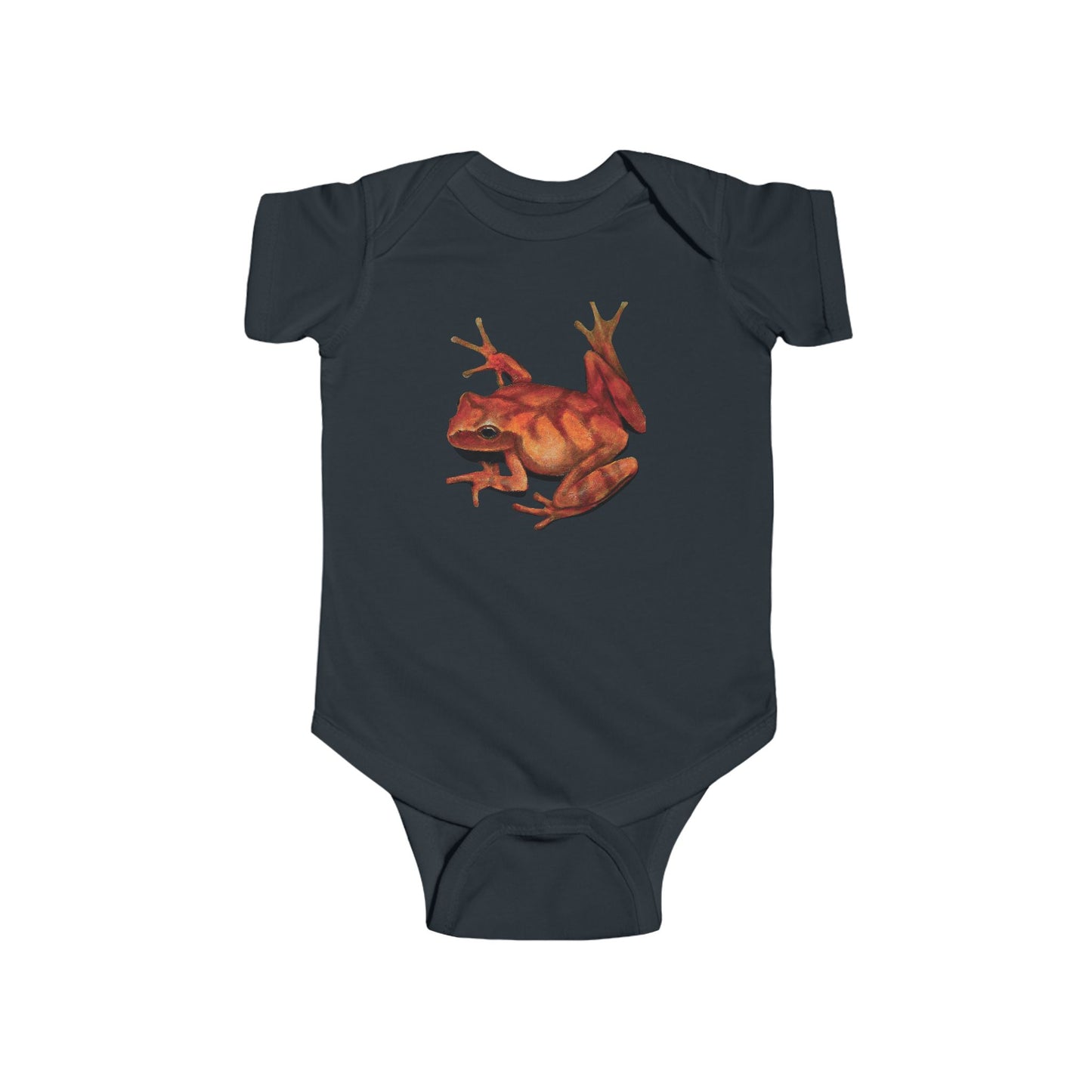 Spring Peeper Illustration on Infant Bodysuit | Frog Personalized Baby Onesie