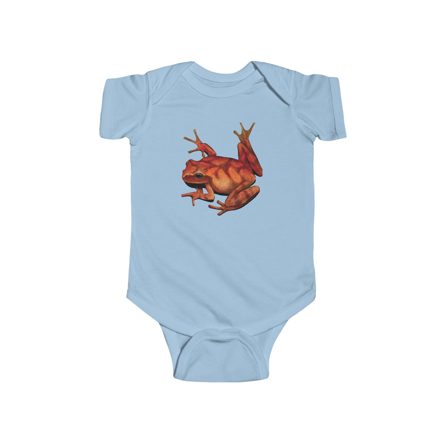 Spring Peeper Illustration on Infant Bodysuit | Frog Personalized Baby Onesie