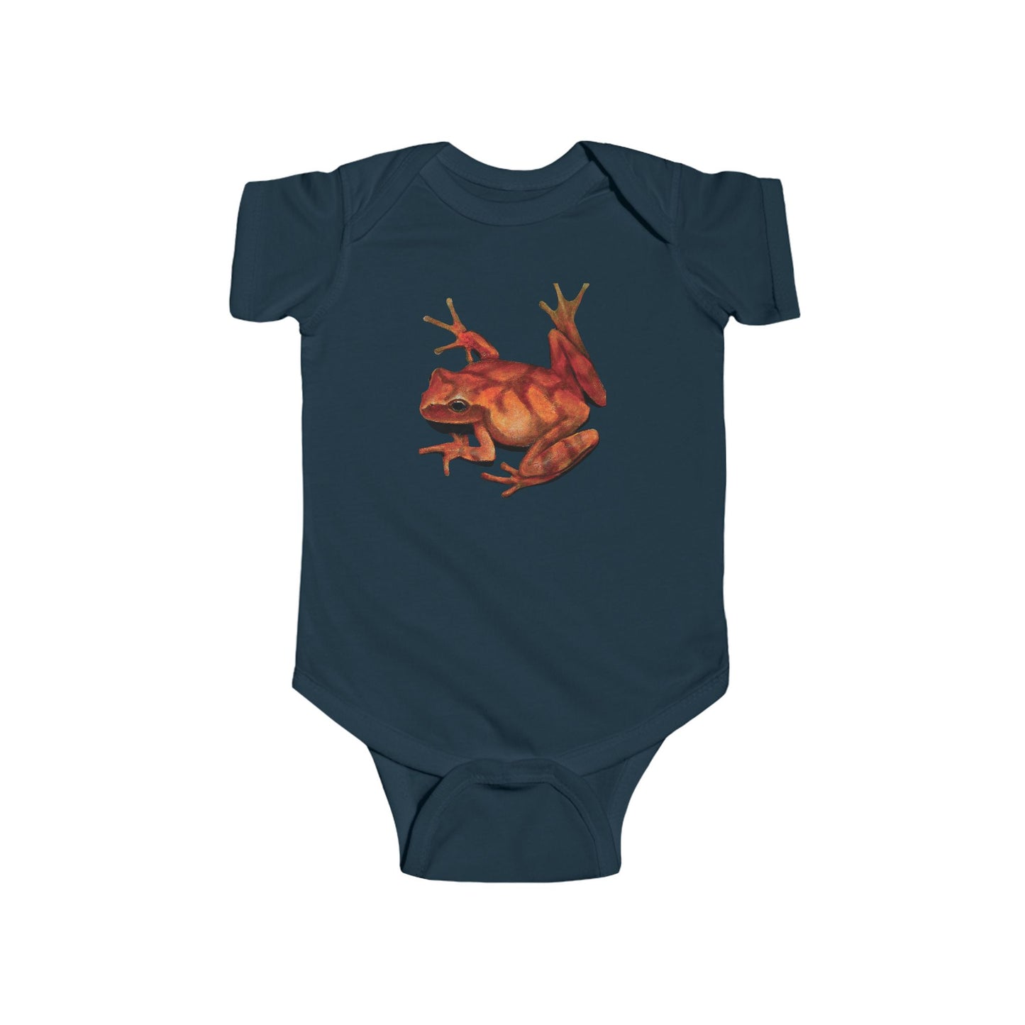Spring Peeper Illustration on Infant Bodysuit | Frog Personalized Baby Onesie