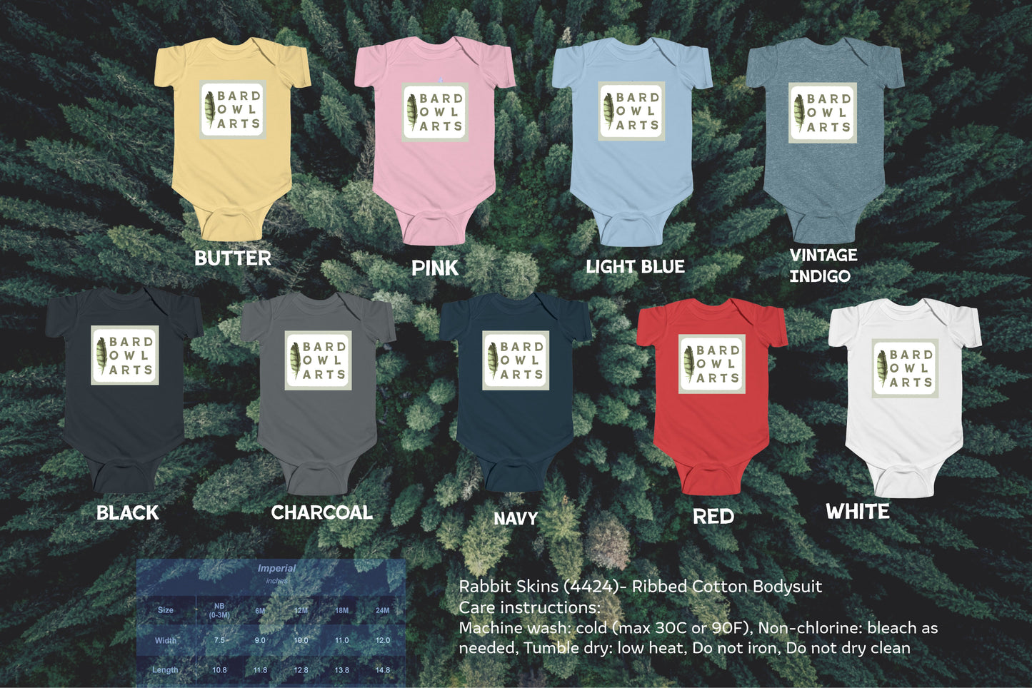 Wren and Mushrooms Baby Onesie