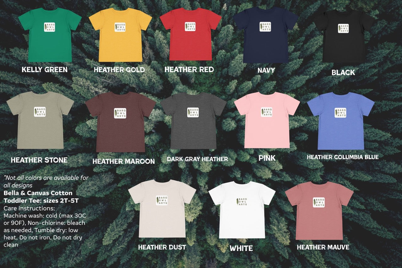 Colorful Trout Toddler Short Sleeve Tee | Fishing Theme Cotton Shirt Personalized