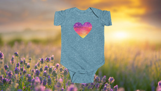Watercolor Heart Infant Bodysuit | Baby Onesie