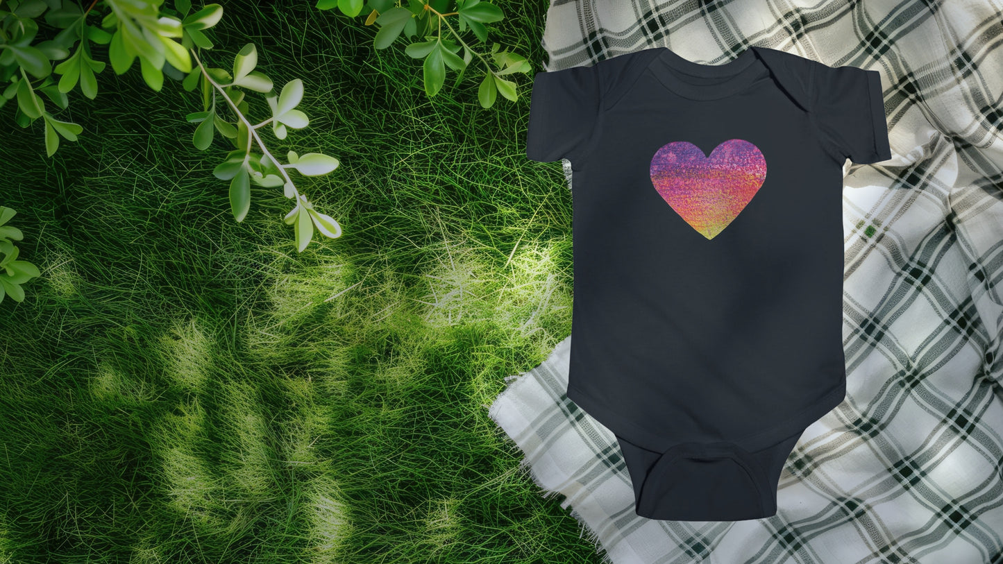 Watercolor Heart Infant Bodysuit | Baby Onesie