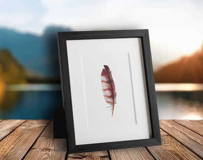 Woodland Nursery Wall Art Set of 3 | Artist Made Wren, Owl Feather, and Mushrooms-- Unframed Giclee Prints  5x7 or 8x10