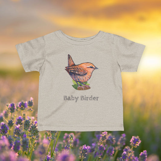 Woodland Wren Infant Tee | Custom Text on Cute Bird Shirt