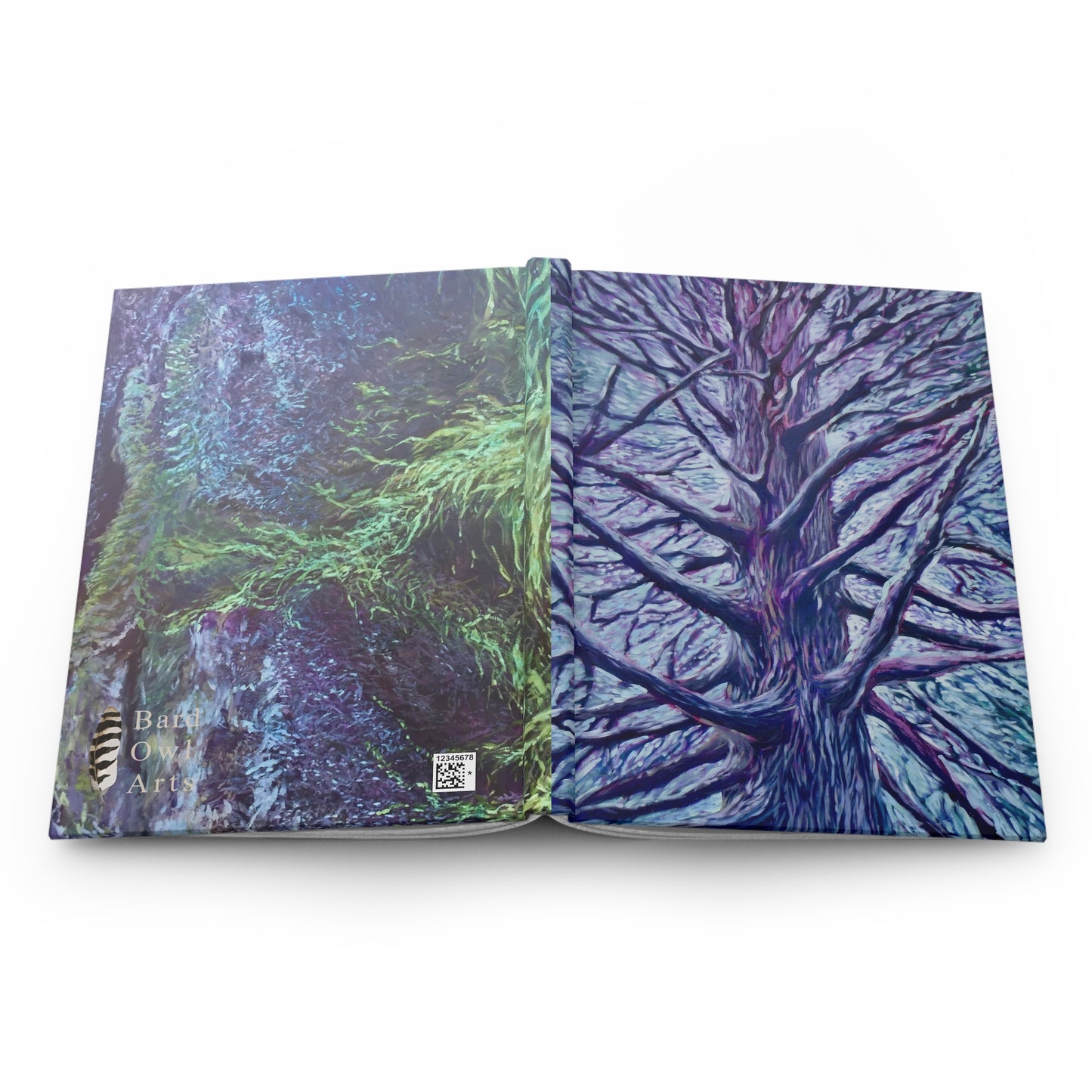 Old Growth Cedar Wolf Notebook — Hardcover Journal with Lichen Tree Nature Design