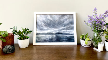 Breathing Sky, Original Oil Painting, 18"x24", Framed - Bard Owl Arts