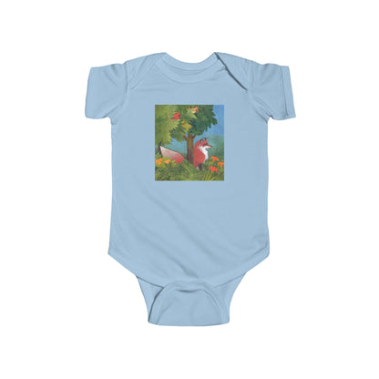 Woodland Fox Baby Bodysuit — Forest Wildlife Illustration Infant Onesie