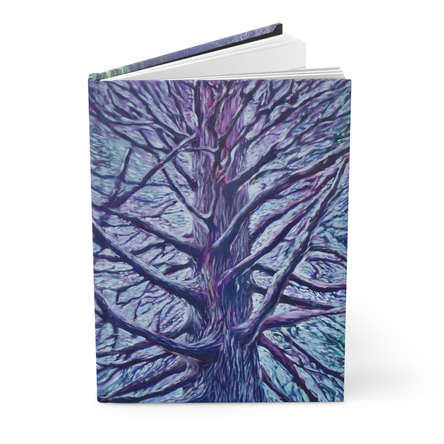 Old Growth Cedar Wolf Notebook — Hardcover Journal with Lichen Tree Nature Design