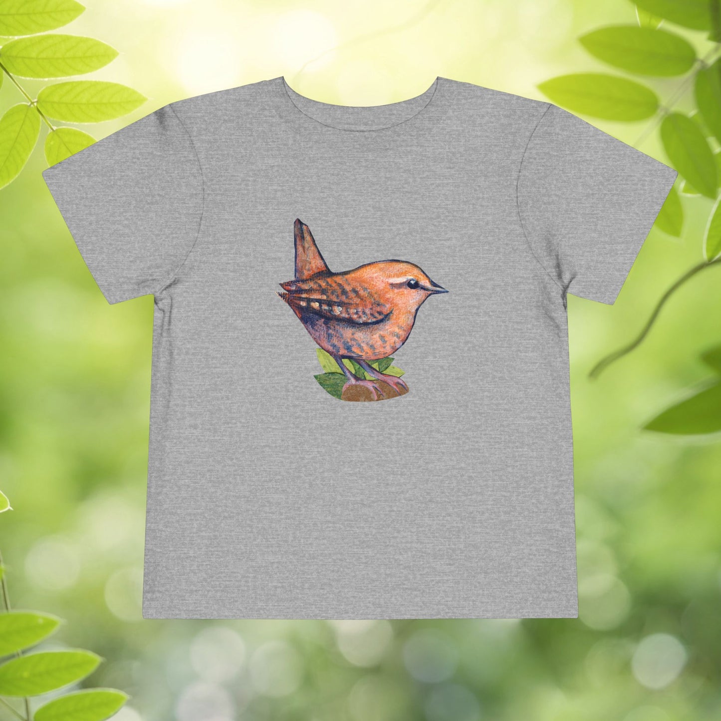 Wren Toddler Tee — Kids Birdwatcher T-Shirt | Local Wildlife Art