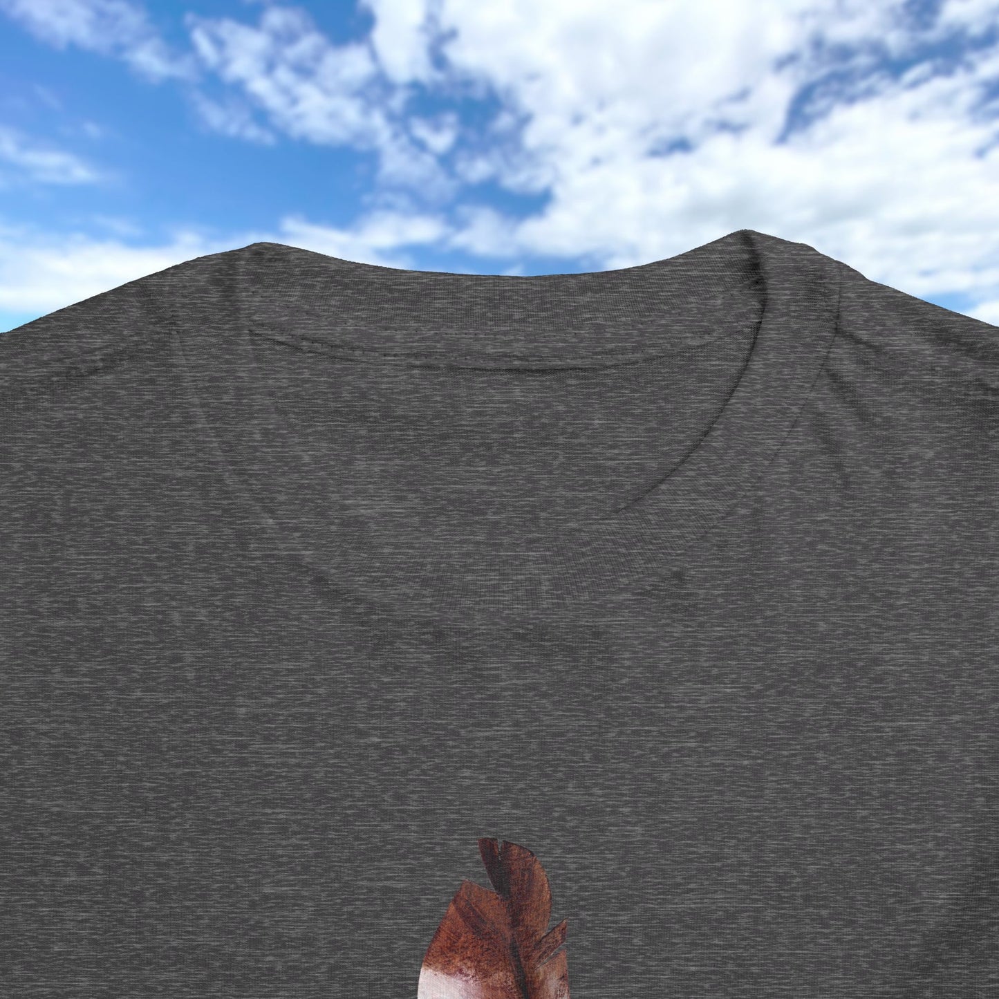 Toddler Tee with Owl Feather Design, Personalizable Text, Unisex Cotton Woodland T-Shirt