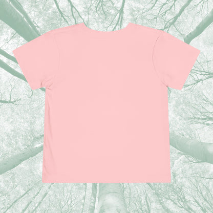 Toddler Tee with Owl Feather Design, Personalizable Text, Unisex Cotton Woodland T-Shirt