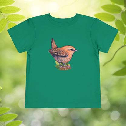 Wren Toddler Tee — Kids Birdwatcher T-Shirt | Local Wildlife Art