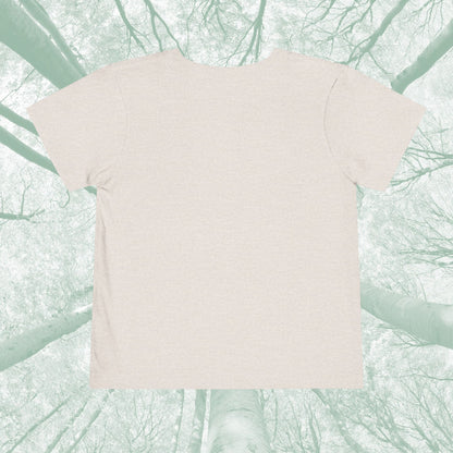 Toddler Tee with Owl Feather Design, Personalizable Text, Unisex Cotton Woodland T-Shirt