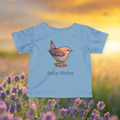 Woodland Wren Infant Tee | Custom Text on Cute Bird Shirt