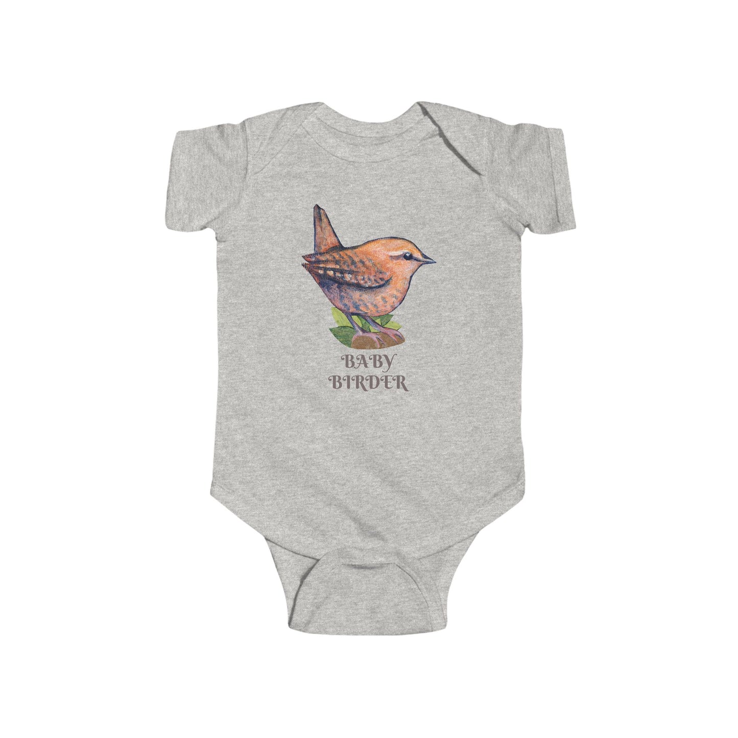 Baby Birder Bodysuit | Wren Illustration, Birdwatching Infant Bodysuit