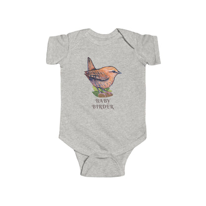 Baby Birder Bodysuit | Wren Illustration, Birdwatching Infant Bodysuit