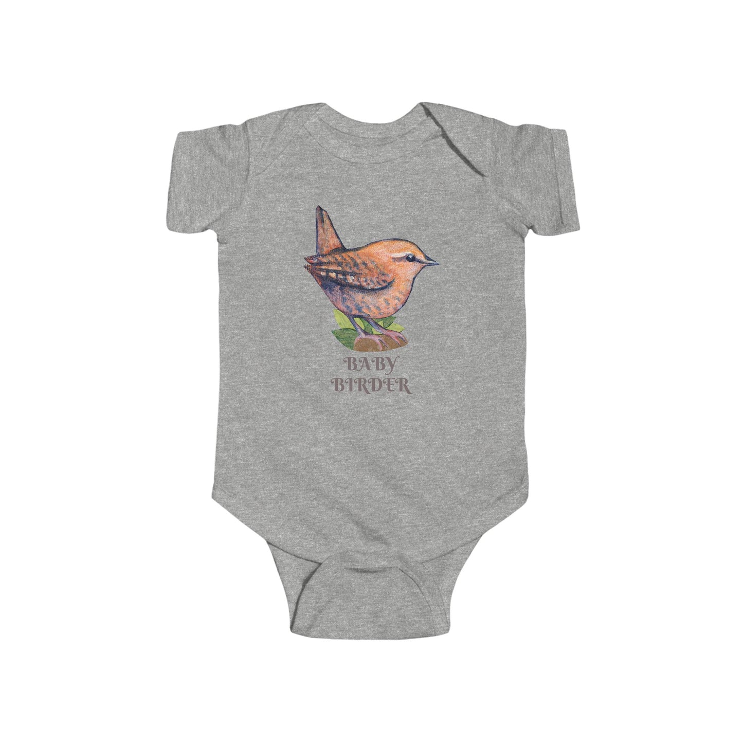 Baby Birder Bodysuit | Wren Illustration, Birdwatching Infant Bodysuit