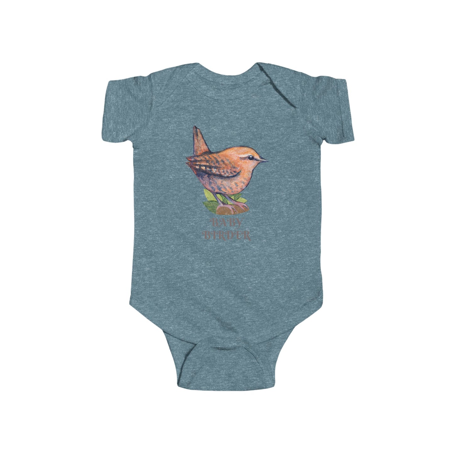 Baby Birder Bodysuit | Wren Illustration, Birdwatching Infant Bodysuit