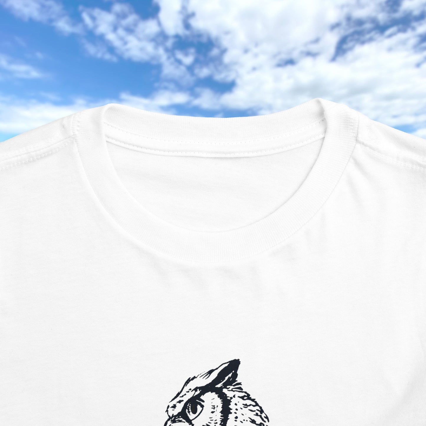 Hand-Drawn Owl Toddler Tee | Great Horned Owl Illustration